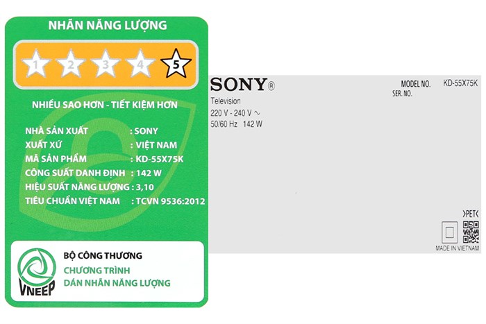 Google Tivi Sony 4K 55 Inch KD-55X75K